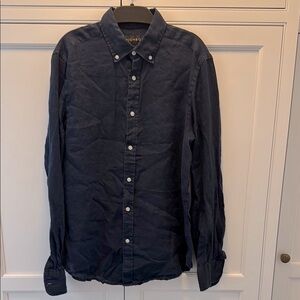 Piombo Blue Casual Button Down Shirt